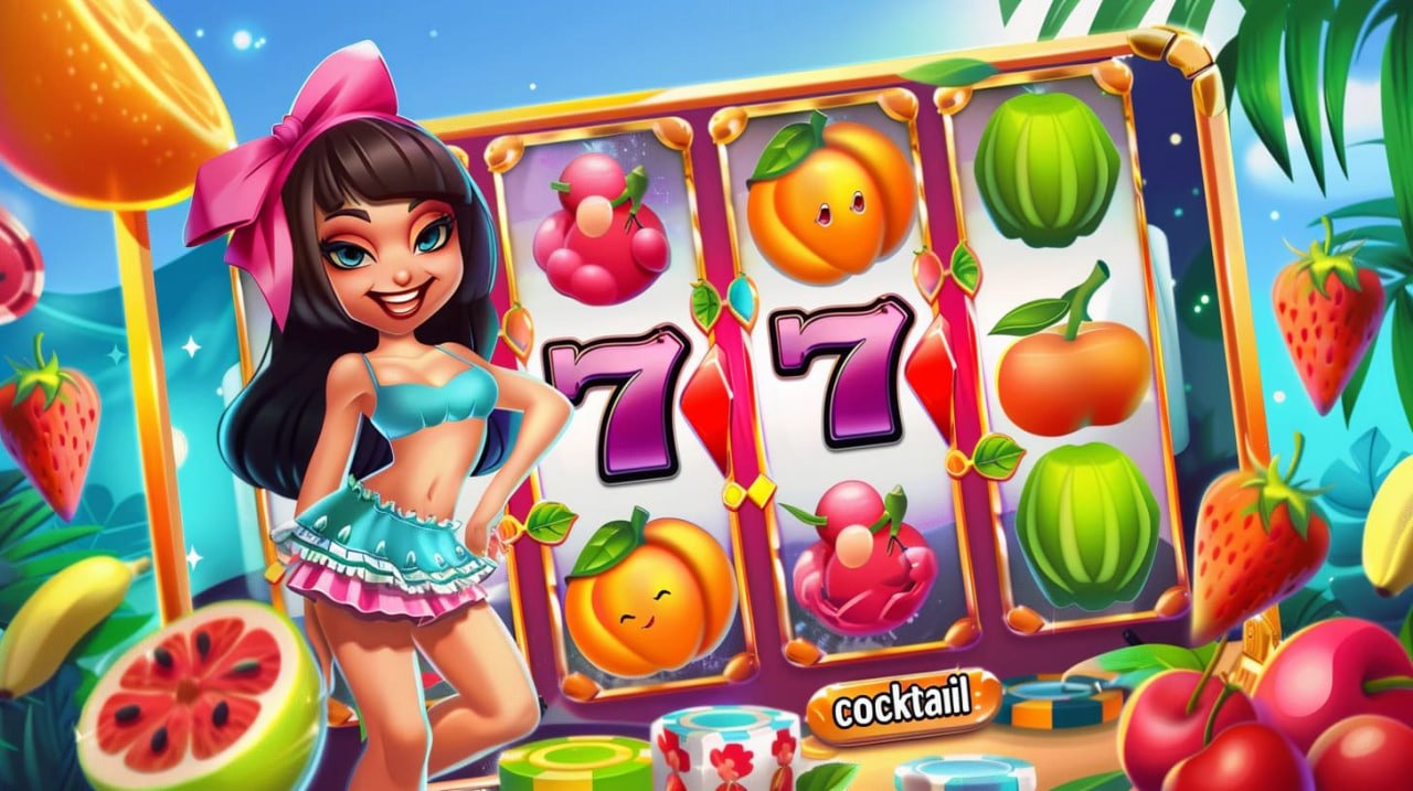 Colorful slot online game grid with multiple titles